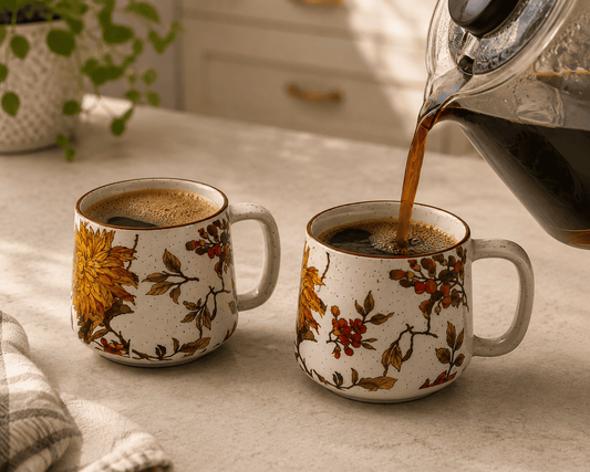 VELIXCO Boho Garden Mug Set of 2
