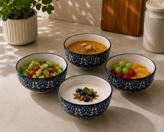 VELIXCO Mediterranean Mosaic Bowl Set of 4 - Velixco