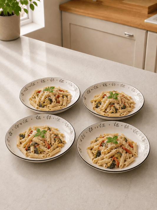 VELIXCO Vintage Flora Ceramic Plates Set of 4 - Velixco