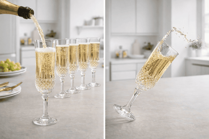 Velixco Champagne Glass Set of 6 – Crystal Flute Design