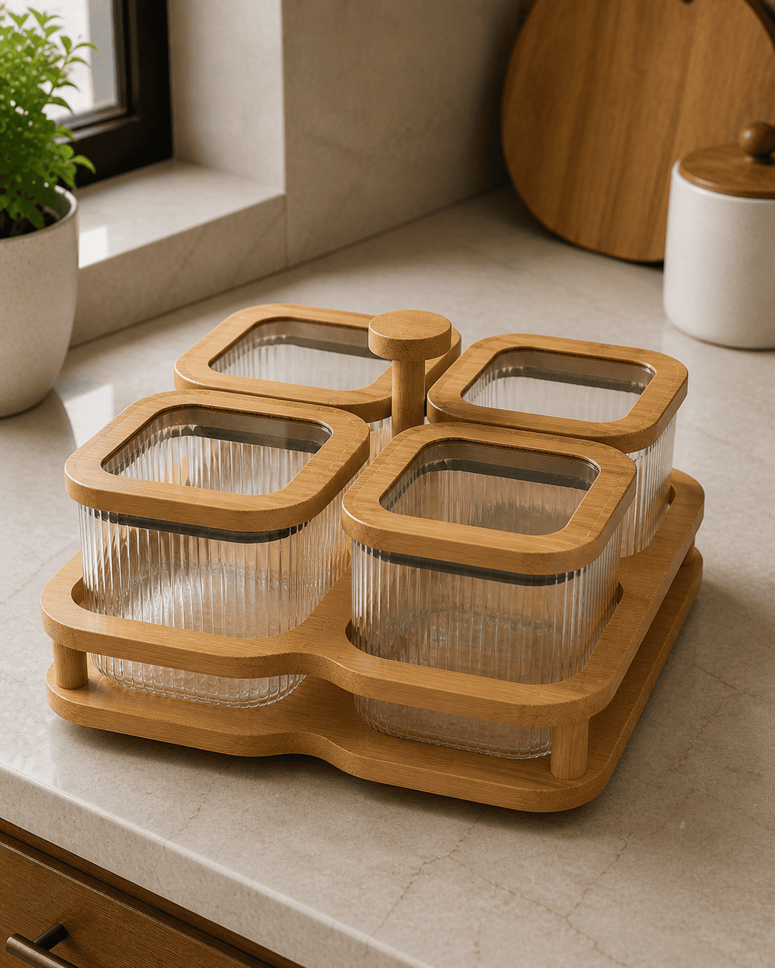 Air Tight Candy/Nuts Jar (Set of 4)