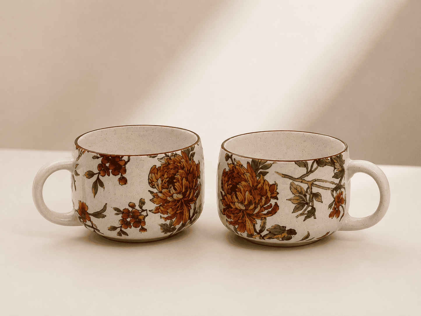 VELIXCO Autumn Bloom Mug Set of 2