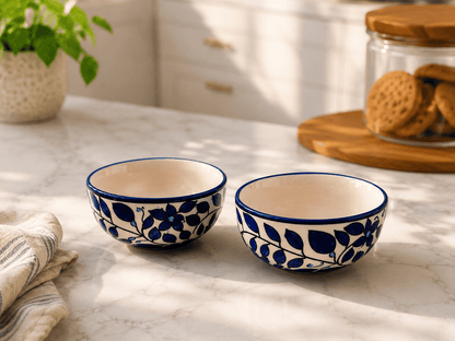 VELIXCO Azure Tile Snack Bowl Set of 2