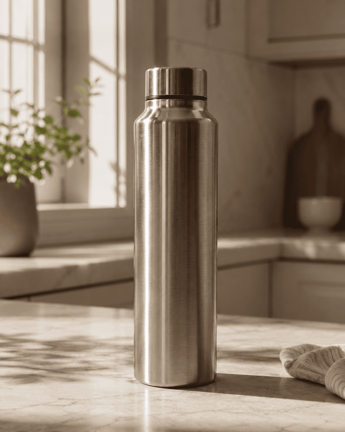 BPA Free Steel Bottle – Single-Wall Stainless Steel 1 Litre