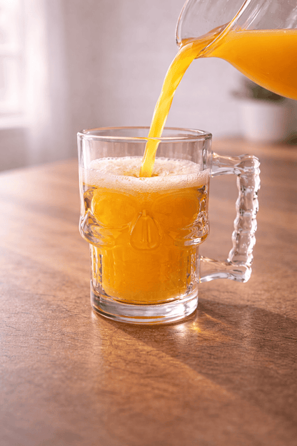 Beer Mug Glass Online – 500ml Bold Skull Design (Set of 2)