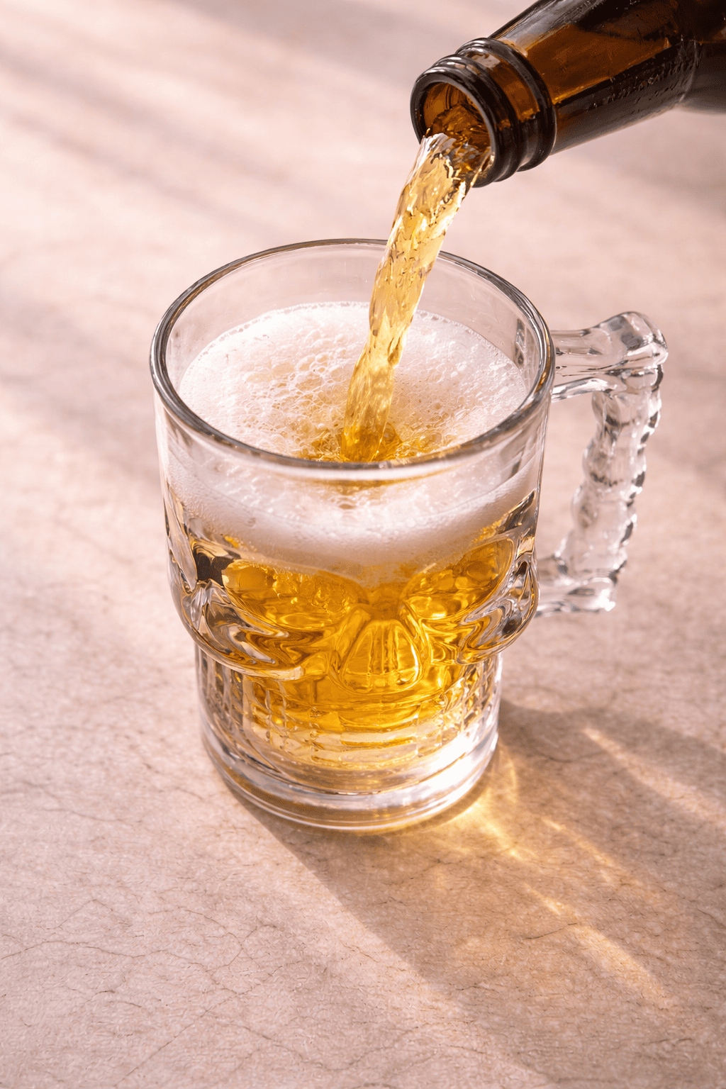 Beer Mug Glass Online – 500ml Bold Skull Design (Set of 2)
