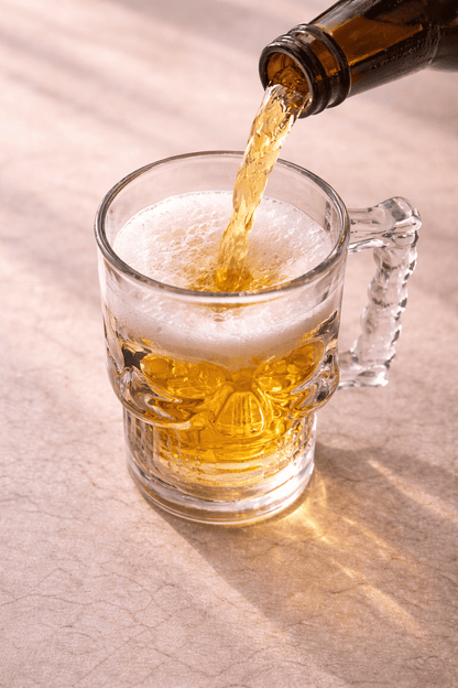 Beer Mug Glass Online – 500ml Bold Skull Design (Set of 2)