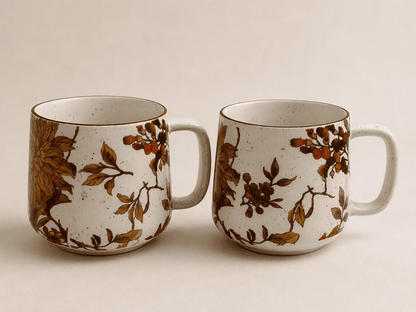 VELIXCO Boho Garden Mug Set of 2