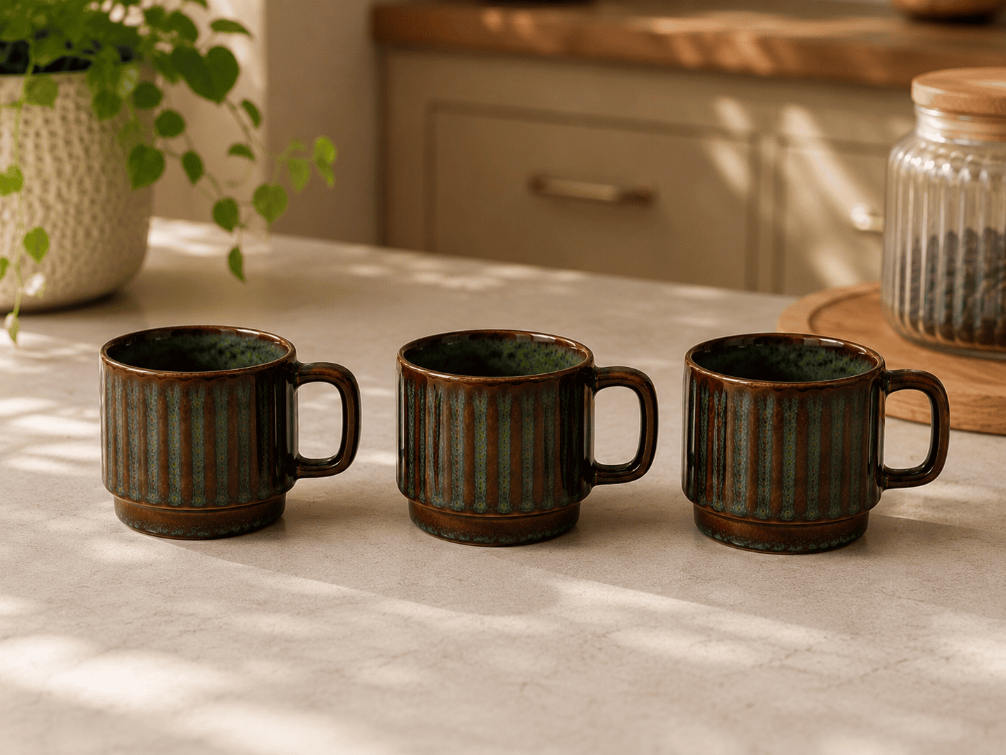 VELIXCO Forest Ridge Mug Set of 3