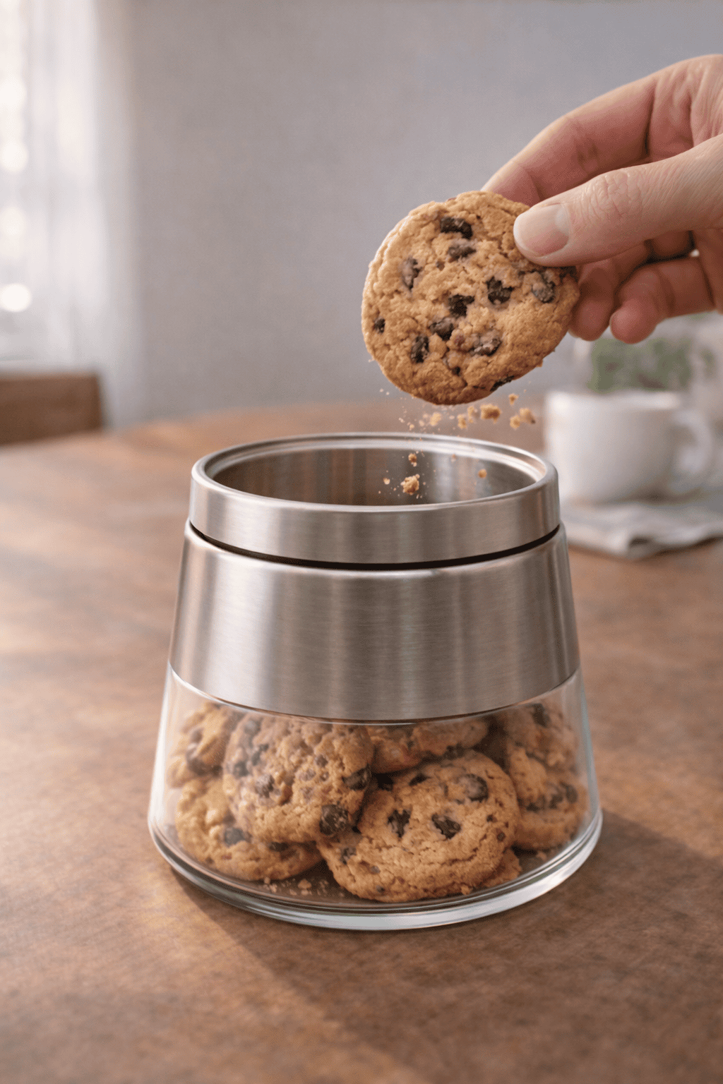 Glass Pantry Storage Containers – Half Steel Glass 750ml (Set of 2) - Velixco