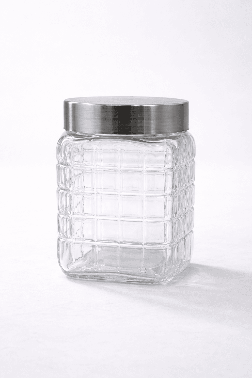 Glass Pantry Storage Containers – Yera Checkered Jar 875ml (Set of 4)