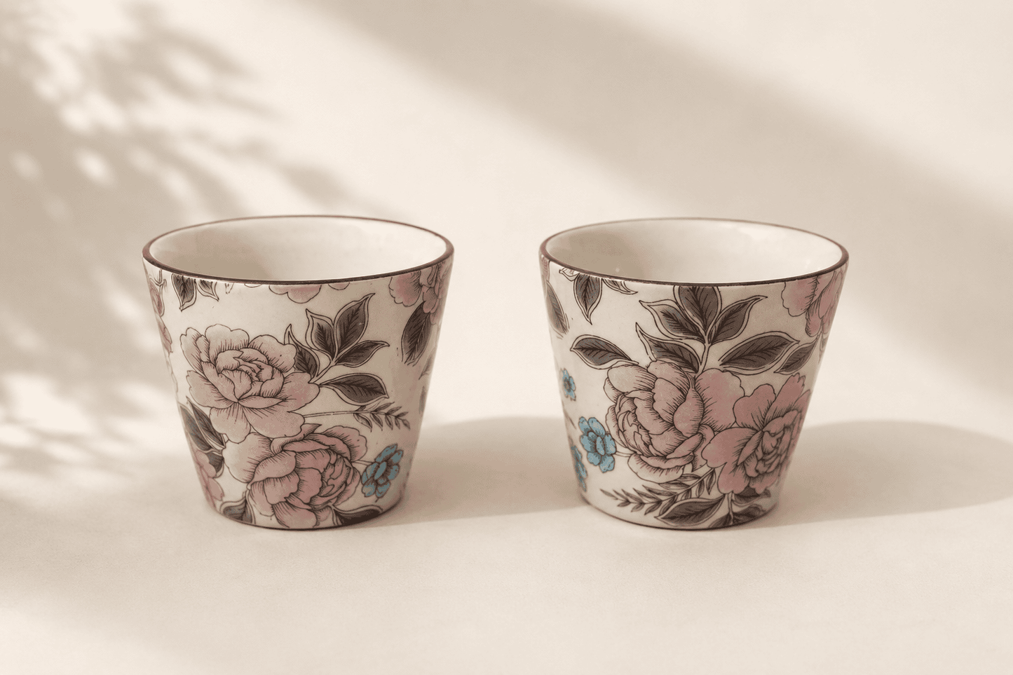 VELIXCO Indigo Vine Mug Set of 2