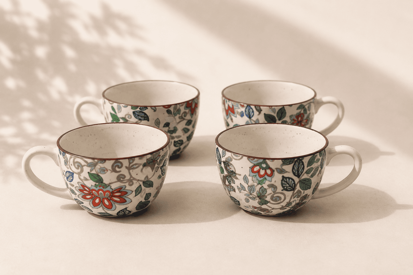 VELIXCO Juliette Bloom Mug Set of 4