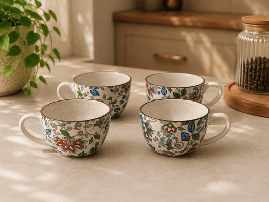 VELIXCO Juliette Bloom Mug Set of 4