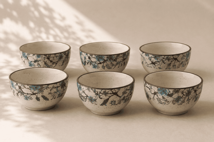 VELIXCO Lavender Meadow Bowl Set of 6