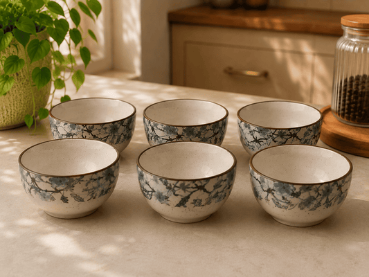 VELIXCO Lavender Meadow Bowl Set of 6