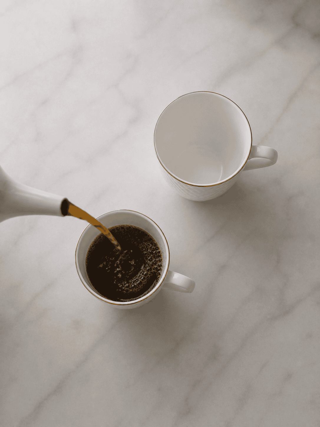 Milk Mug Crystal - Conical Emboss Goldline (Set of 2)