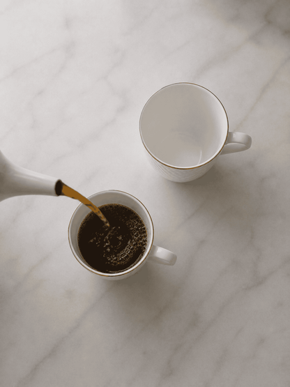 Milk Mug Crystal - Conical Emboss Goldline (Set of 2)