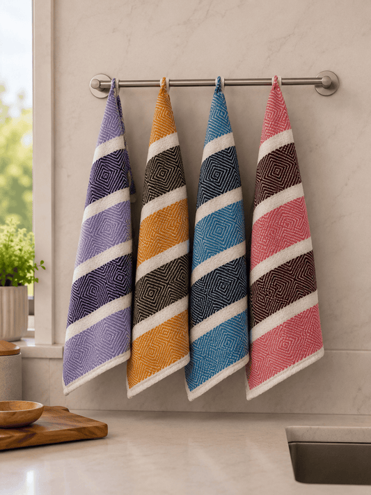 Reusable Kitchen Towel India – Multicolour Cotton Cloth - Velixco
