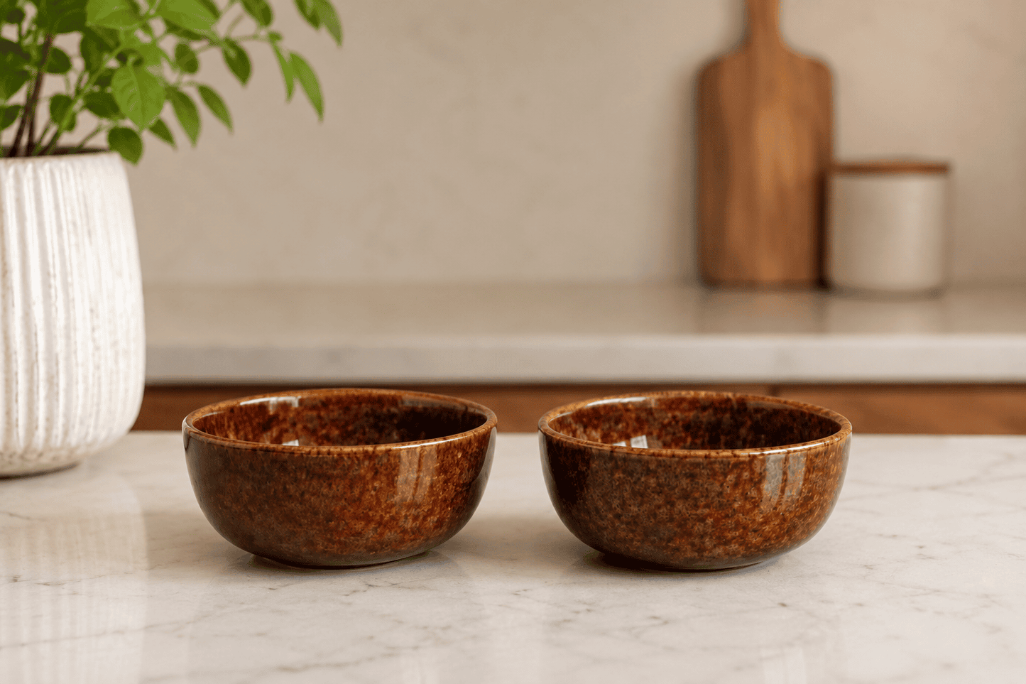 VELIXCO Rustic Earth Serving Bowl Set of 2