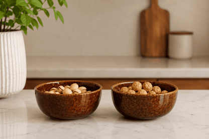 VELIXCO Rustic Earth Serving Bowl Set of 2