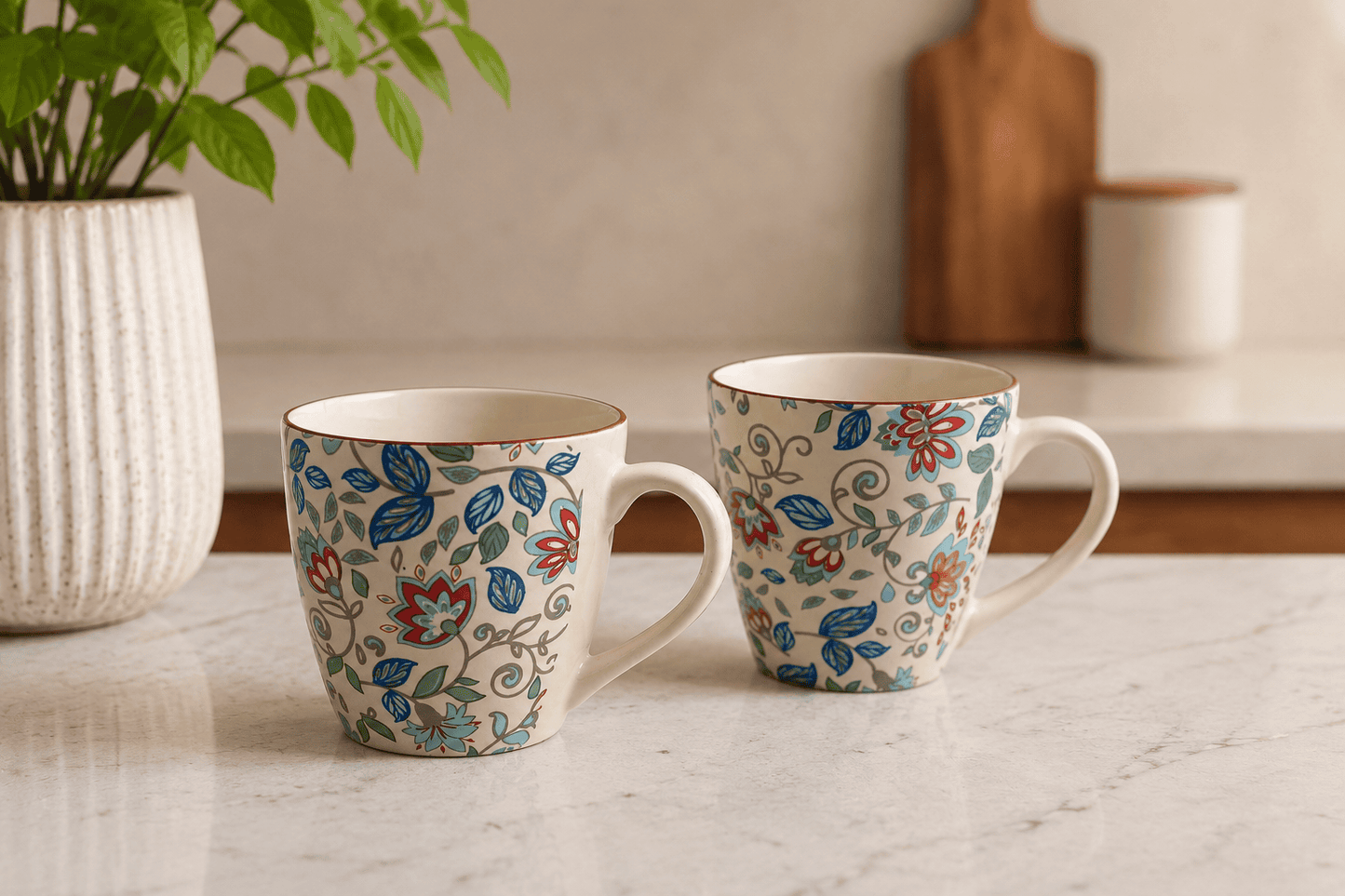 VELIXCO Rustic Maple Mug Set of 2