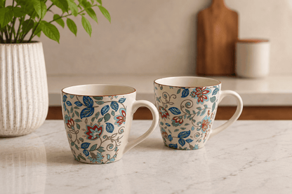 VELIXCO Rustic Maple Mug Set of 2