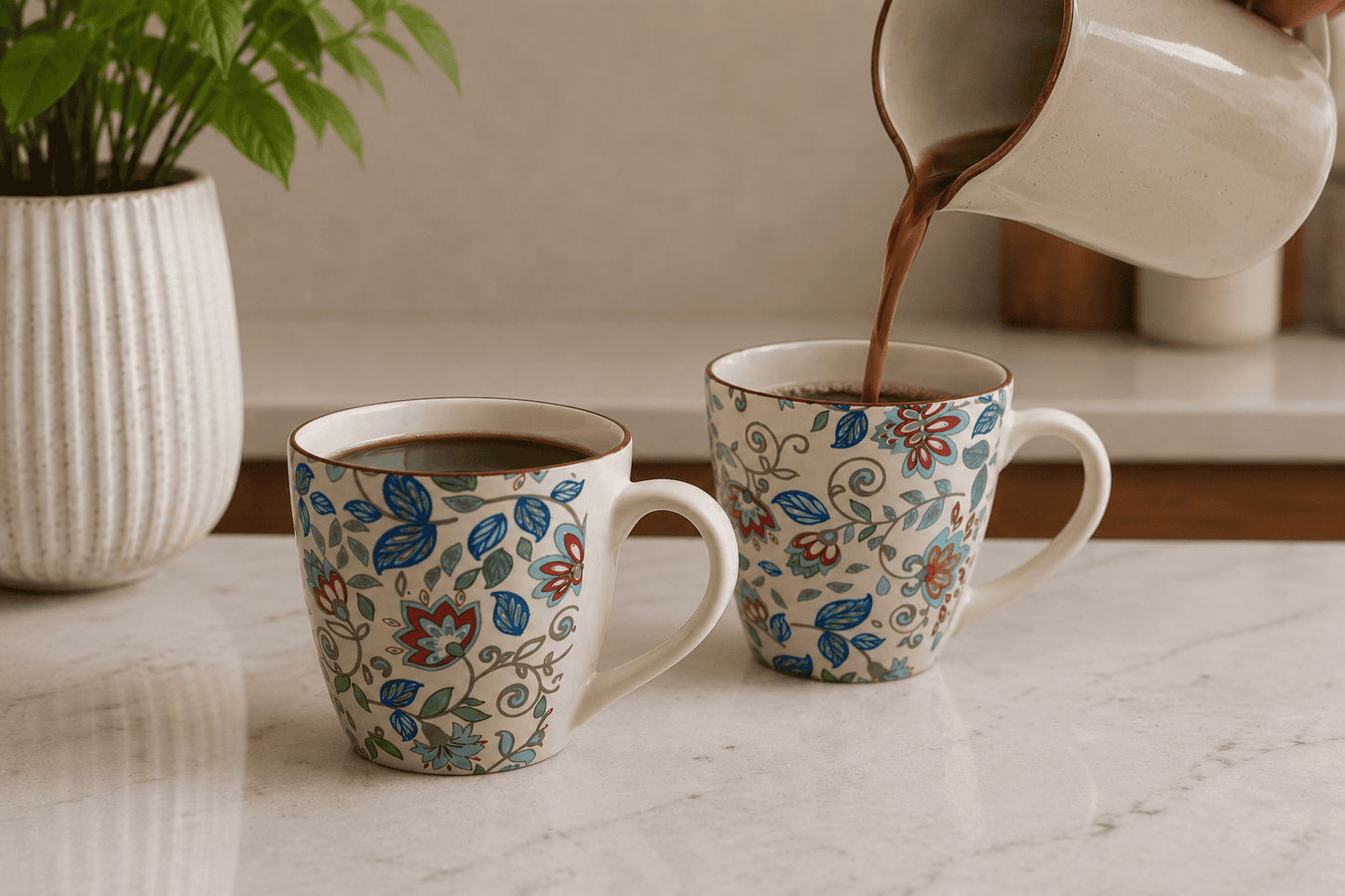 VELIXCO Rustic Maple Mug Set of 2