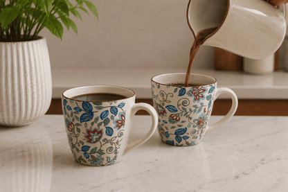 VELIXCO Rustic Maple Mug Set of 2