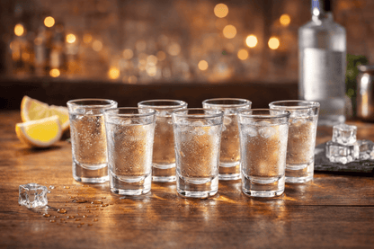 Shot Glass Set of 6 - Clear Tequila & Party Bar Glasses