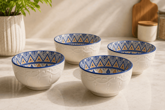 VELIXCO Solara Aztec Dessert Bowl Set of 4