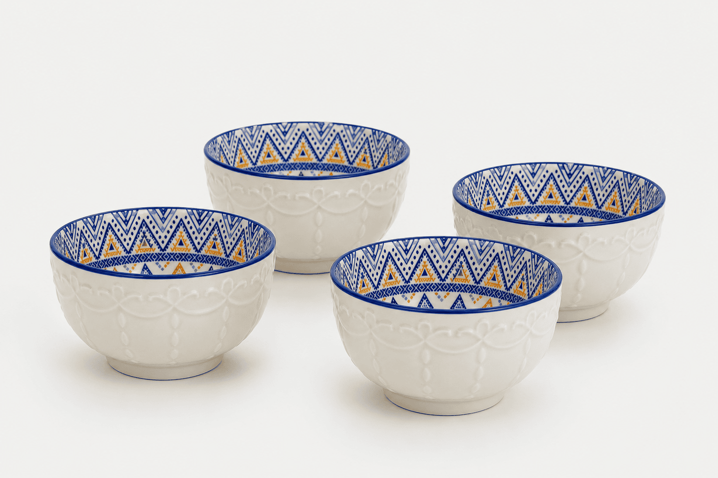 VELIXCO Solara Aztec Dessert Bowl Set of 4