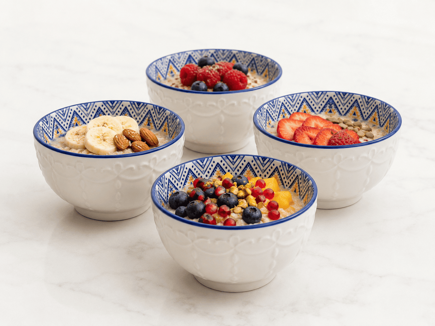 VELIXCO Solara Aztec Dessert Bowl Set of 4