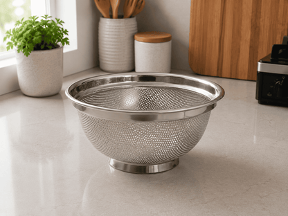Stainless Steel Fruit Basket – Round Countertop Design