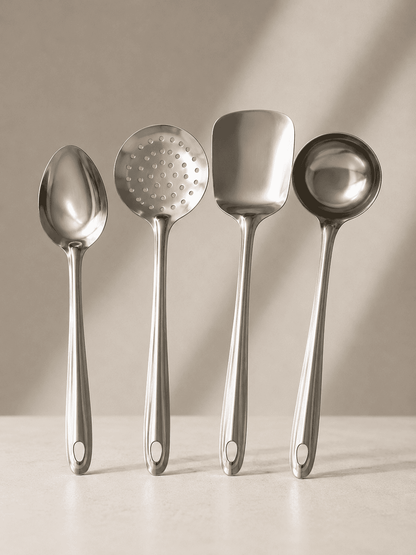 Stainless Steel Kitchen Spatula Tool Set – 4-Piece