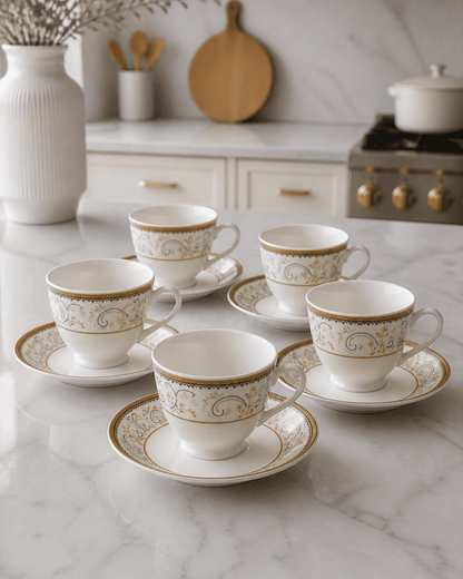 Tea/Coffee Cup & Saucer - New Georgian Magic Series MG 273 (Set of 6)