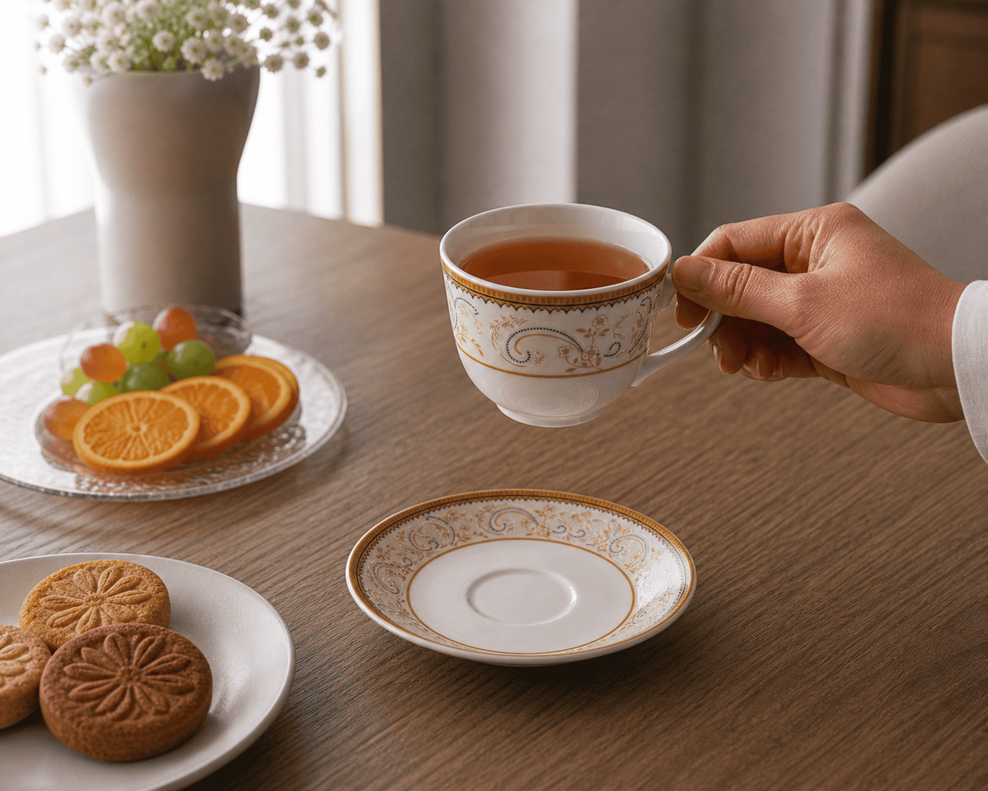 Tea/Coffee Cup & Saucer - New Georgian Magic Series MG 273 (Set of 6)