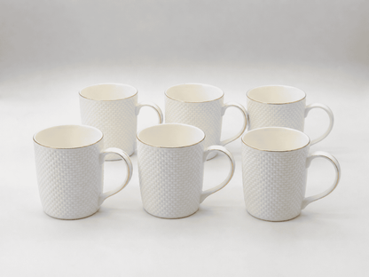 Tea/Coffee Mug Hazzal Max Emboss Series (Set of 6)