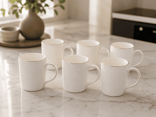 Tea/Coffee Mug Hazzal Max Emboss Series (Set of 6)