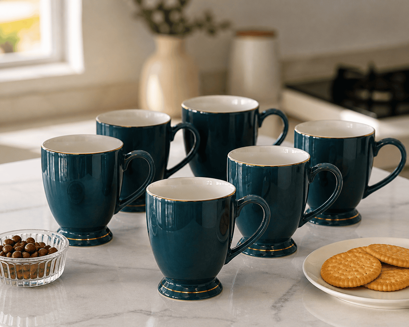 Tea/Coffee Mug Icon Big Bliss Series Green (Set of 6)