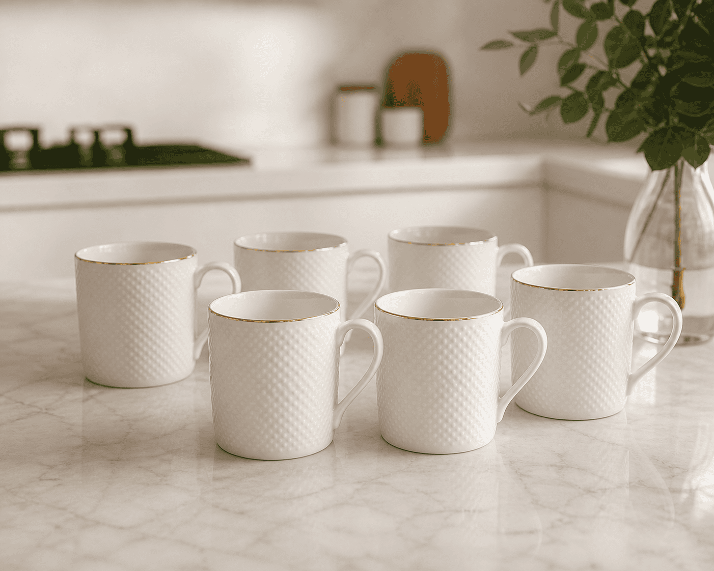 Tea/Coffee Mug Naina Emboss Series (Set of 6)