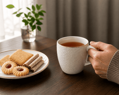 Tea/Coffee Mug Puzzle Emboss Gold Line (Set of 6)