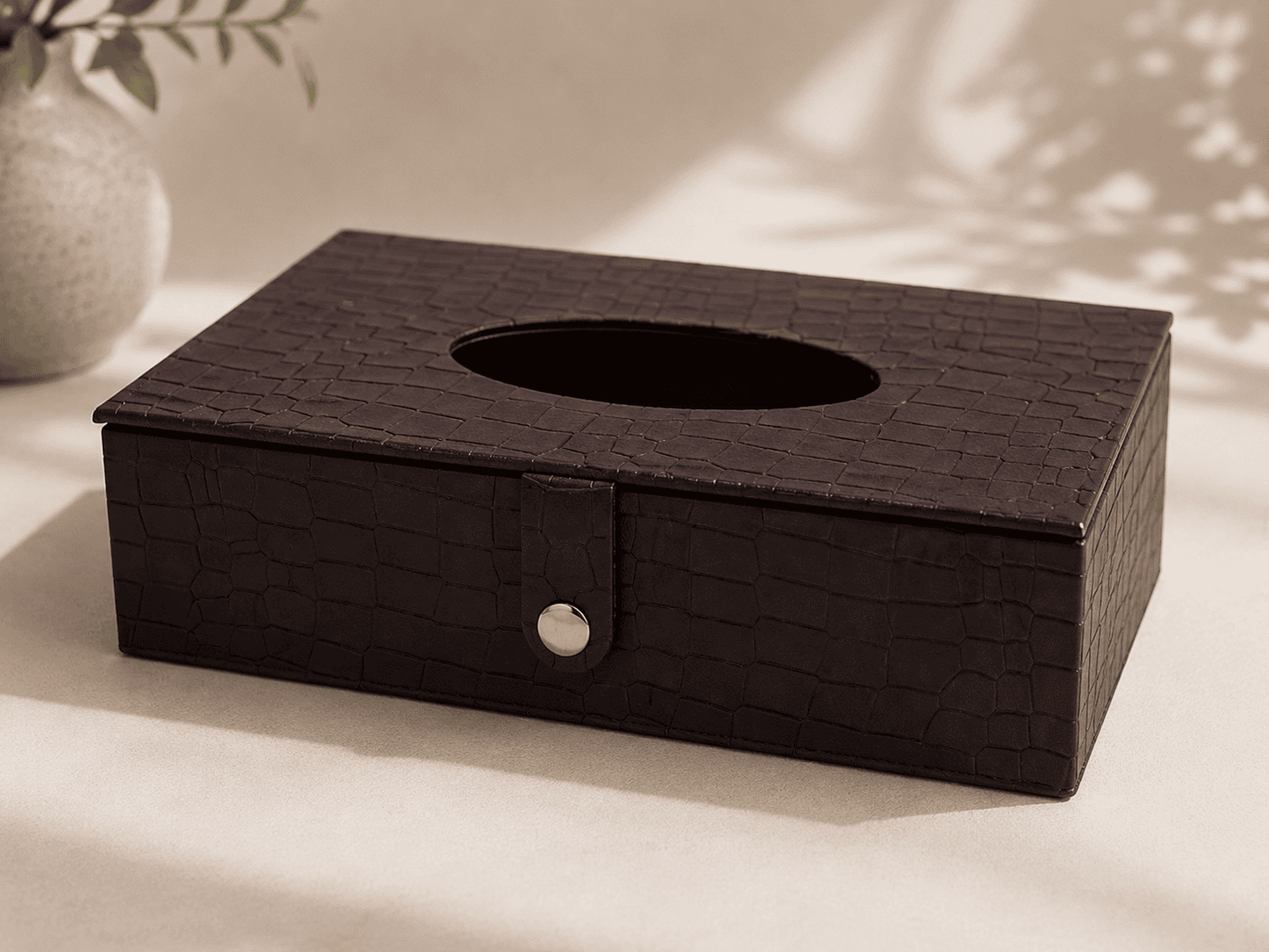 VELIXCO Premium Leatherette Tissue Box
