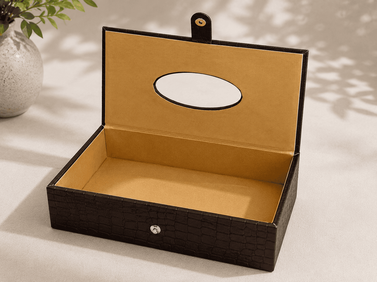 VELIXCO Premium Leatherette Tissue Box