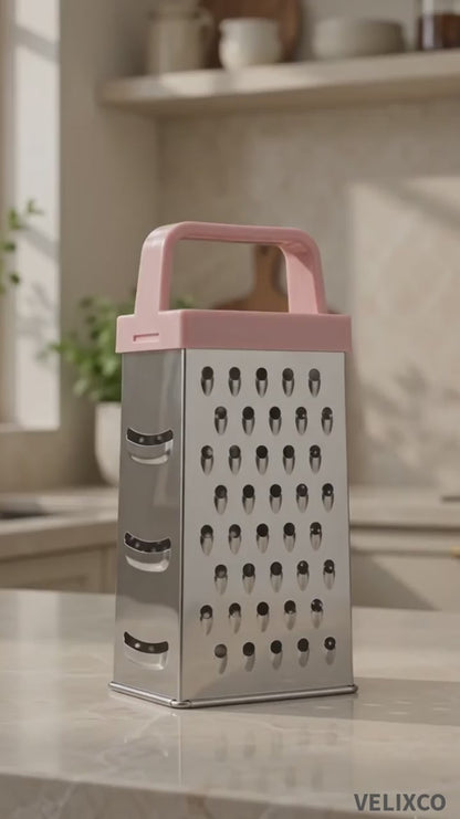 Box Grater for Vegetables – 4-Sided Stainless Steel