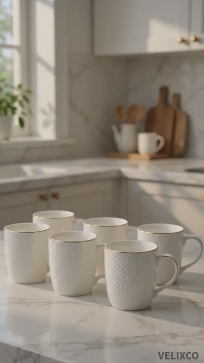 Tea/Coffee Mug Naina Emboss Series (Set of 6)
