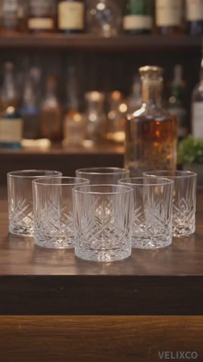 Crystal Whisky Glasses India – Monark Set of 6 x 310ml