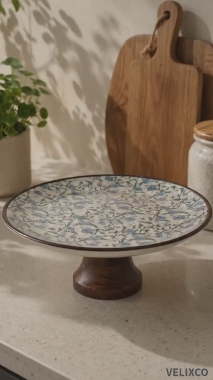 VELIXCO Nordic Pedestal Cake Stand Set of 1