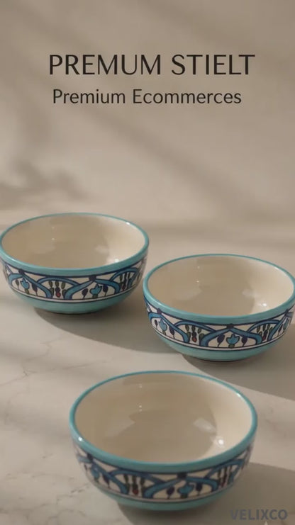 VELIXCO Bohemian Floral Bowl Set of 2