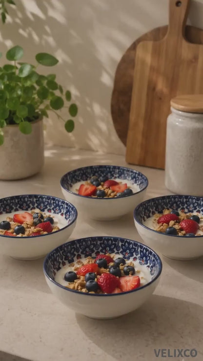 VELIXCO Royal Mosaic Serving Bowl Set of 4